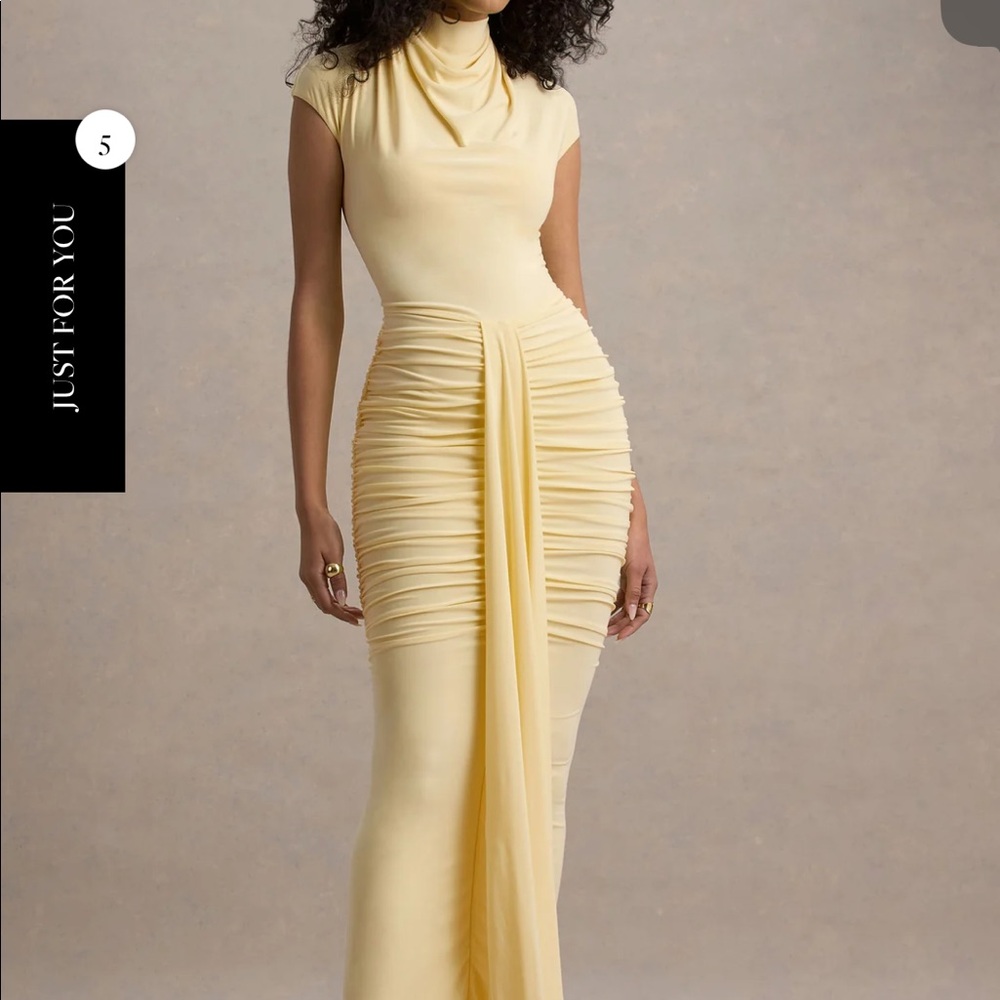 Club L London Yellow Maxi Dress